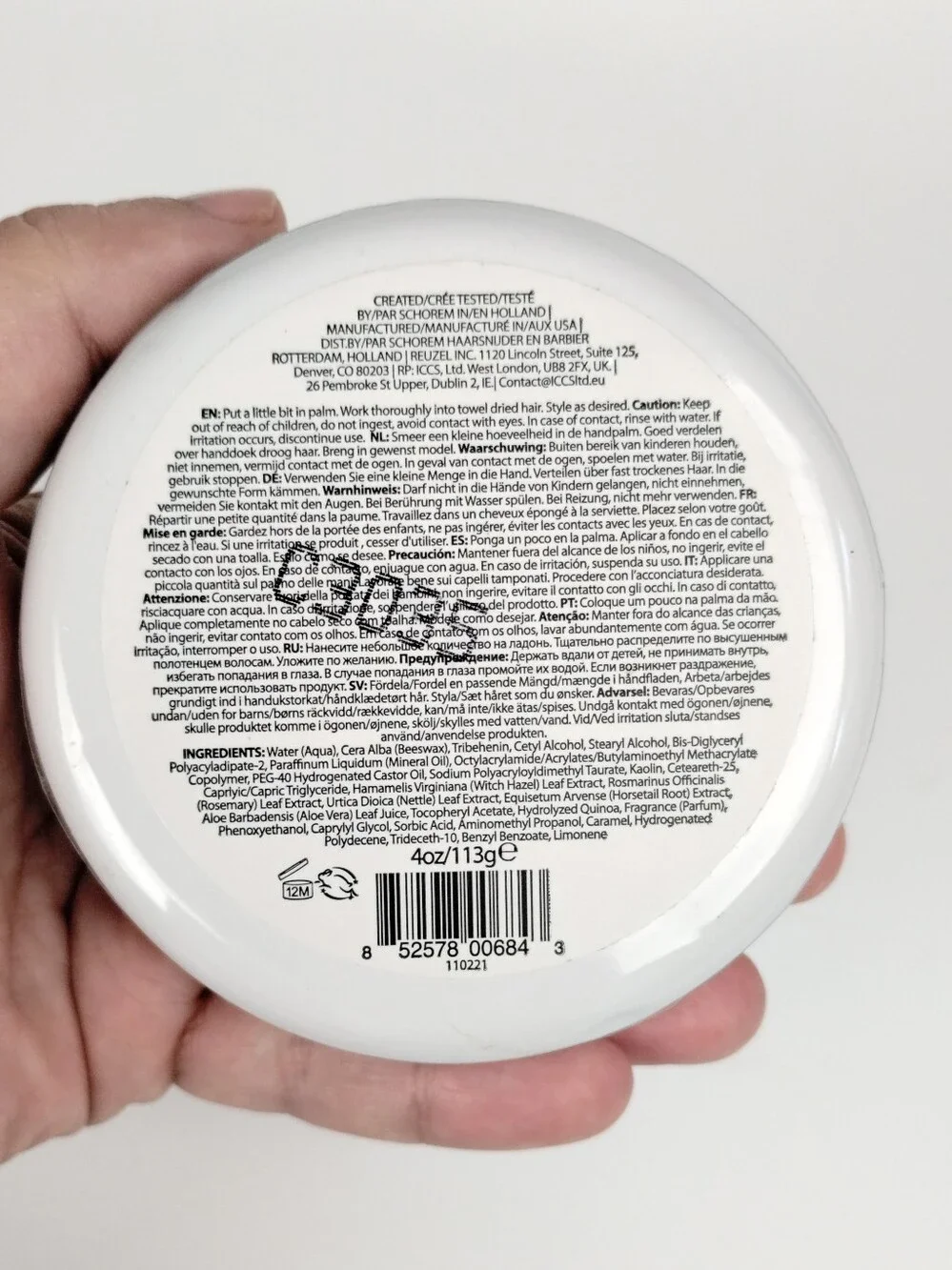 Reuzel Clay Matte Hair Pomade 4 oz Tin Strong Hold Matte‎